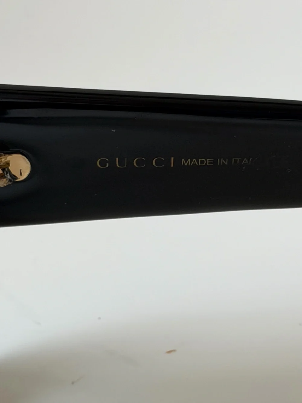 Gucci Authentic‎ Black Oversized Square Sunglasses with Gold GG Emblem